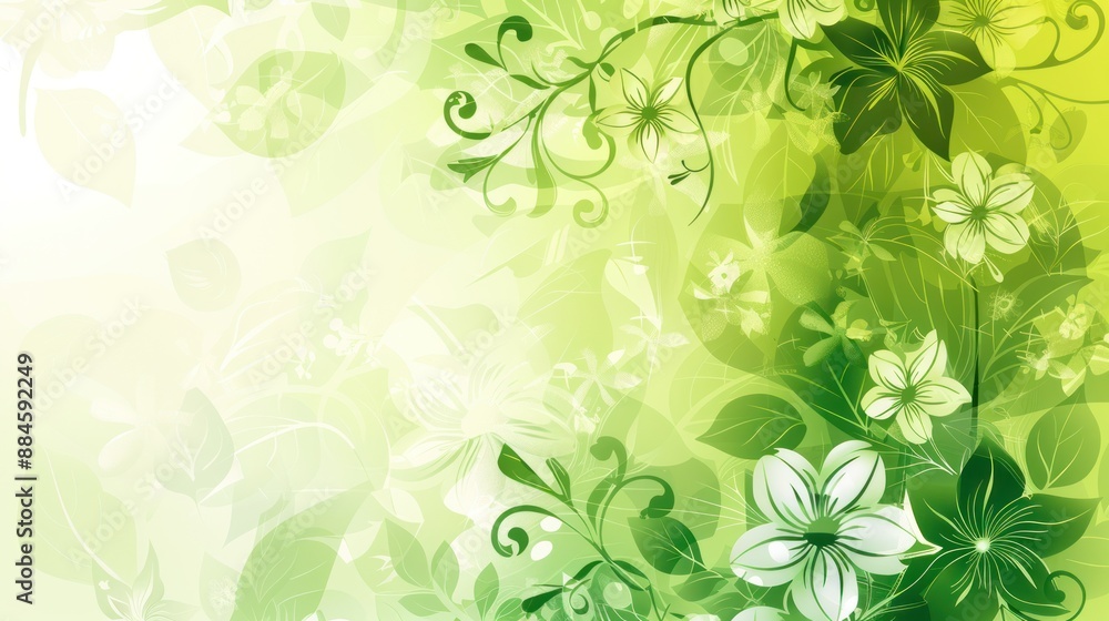 Green Floral Abstract Background Green Floral Abstract Background