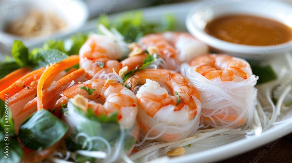 Fresh Vietnamese spring rolls filled Fresh Vietnamese spring rolls filled