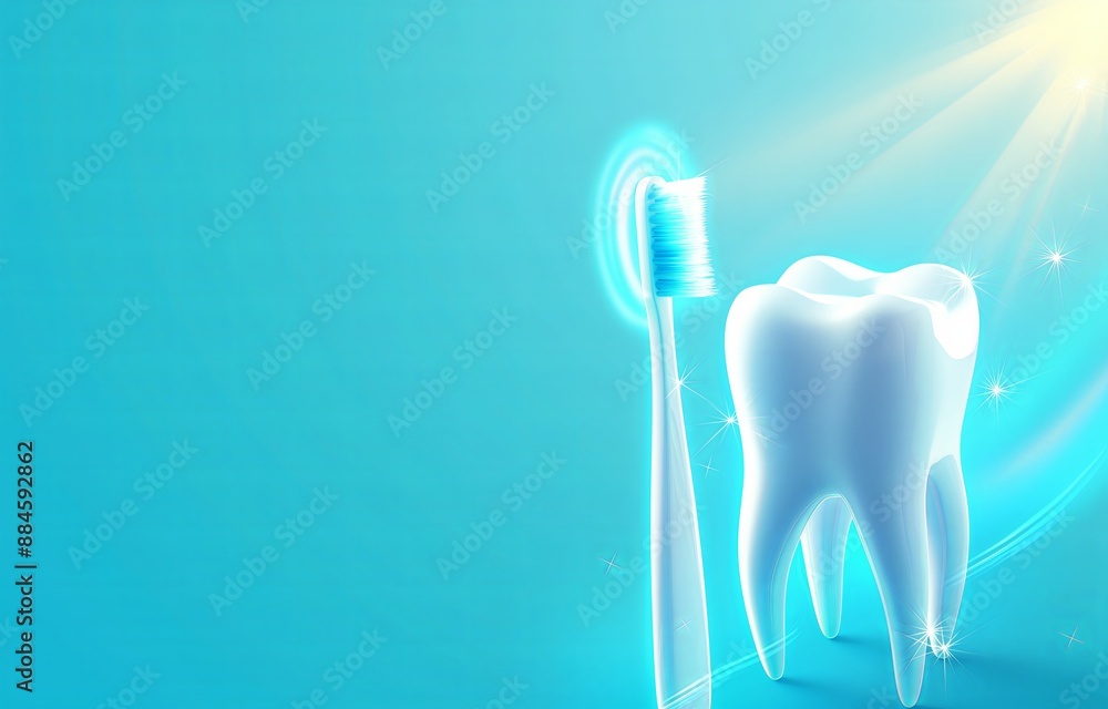 Tooth and Toothbrush with Sunlight Tooth and Toothbrush with Sunlight