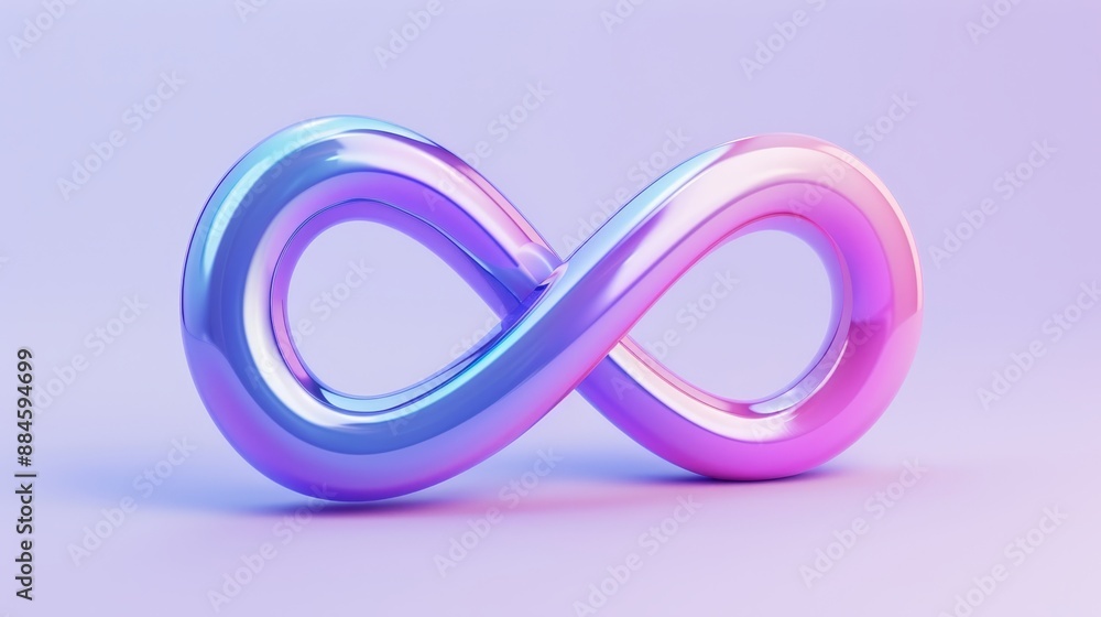 Endless infinity sign icon in cartoon minimal style. 3d vector illustration. Endless infinity sign icon in cartoon minimal style. 3d vector illustration.