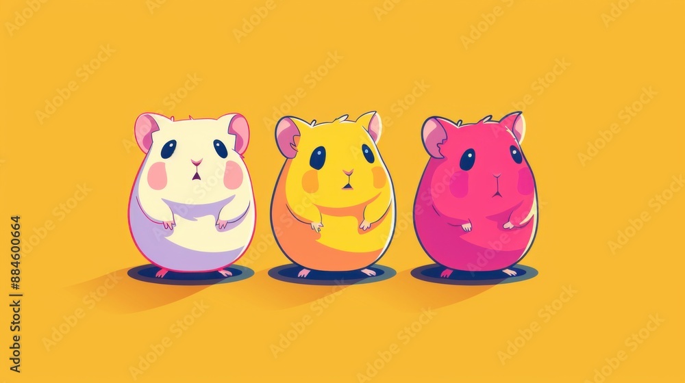 Cute cartoon hamster standing upright Cute cartoon hamster standing upright