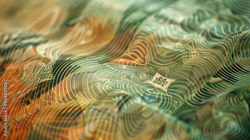 Watermarks and patterns are used to prevent forgery on banknotes and passports. They are made with intricate lines that form waves, making it difficult to copy. Watermarks and patterns are used to prevent forgery on banknotes and passports. They are made with intricate lines that form waves, making it difficult to copy.