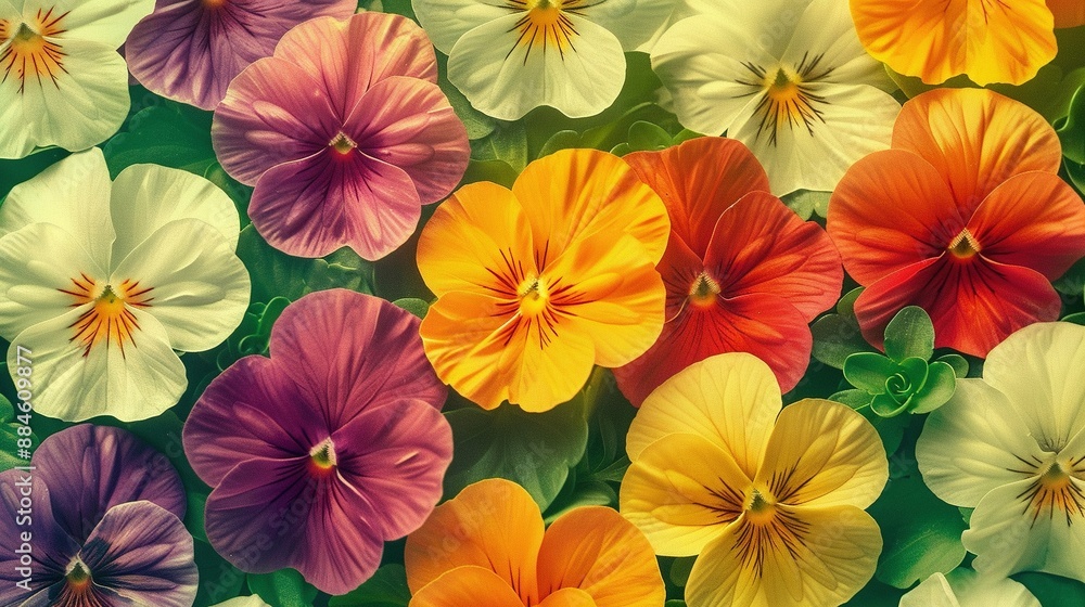 Fototapeta premium A bouquet of vibrant blossoms surrounded by blooming bouquets in the center of a field of flowers