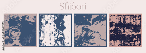 Shibori style textures, Japanese dyeing technique, painting DIY
