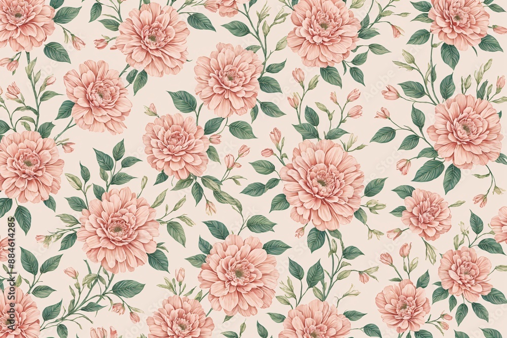 Obraz premium Trendy floral pattern for wallpaper