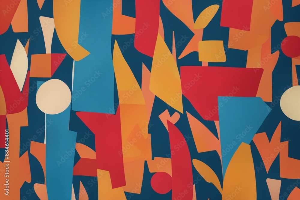 Naklejka premium Trendy abstract design for fabric