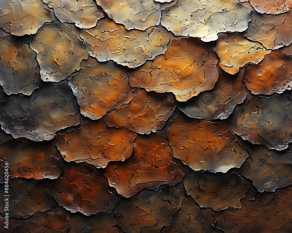 Warm earth tones of brown and orange intermixing on a textured canvas, evoking a natural and rich feel. Warm earth tones of brown and orange intermixing on a textured canvas, evoking a natural and rich feel.