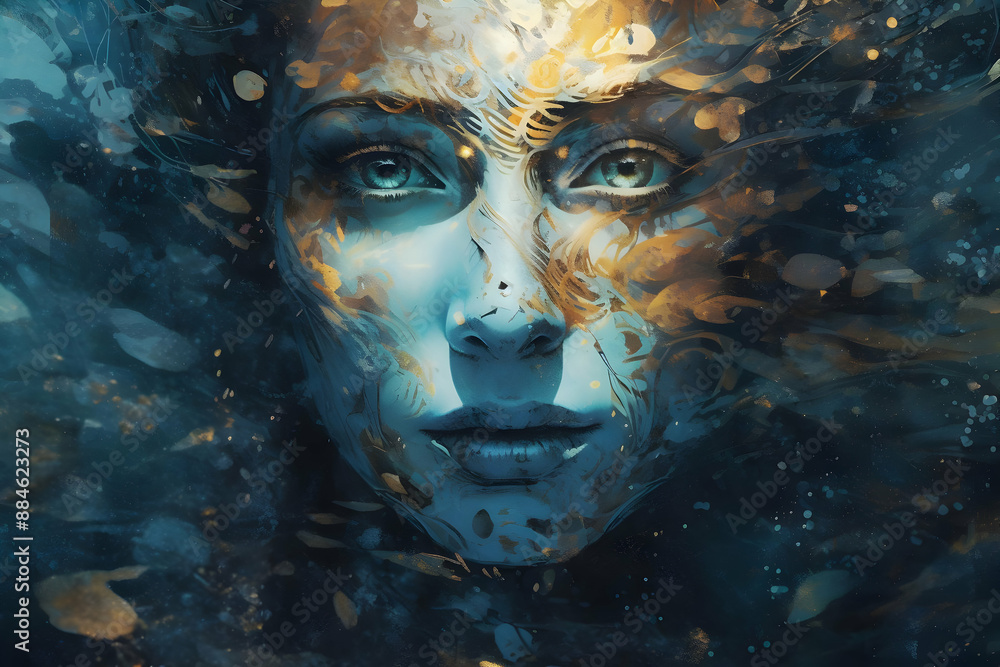Golden Veiled Woman Golden Veiled Woman