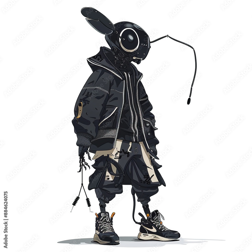 Obraz premium Ant Edgy fashion cartoon isolated whitebackground