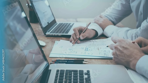 professional working on laptop