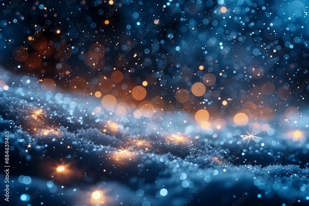 Snowfall Transparency with Bokeh Lights Snowfall Transparency with Bokeh Lights
