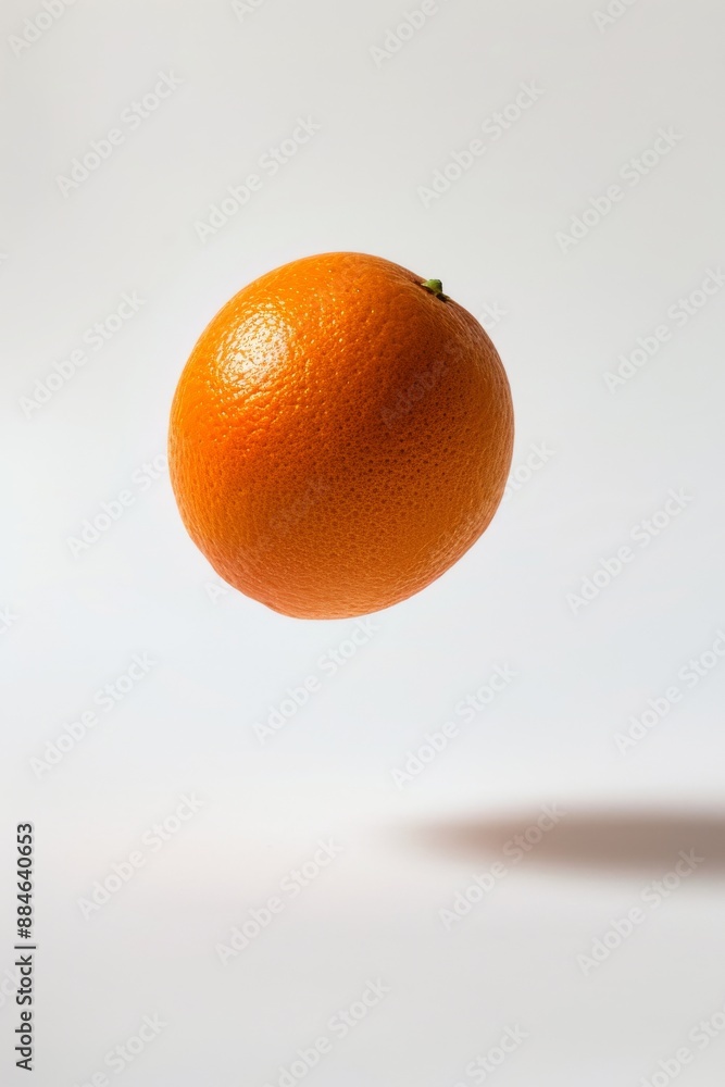 Fresh Tangelo levitating on a white background, Wide Angle, Golden Ratio, Natural Light Fresh Tangelo levitating on a white background, Wide Angle, Golden Ratio, Natural Light
