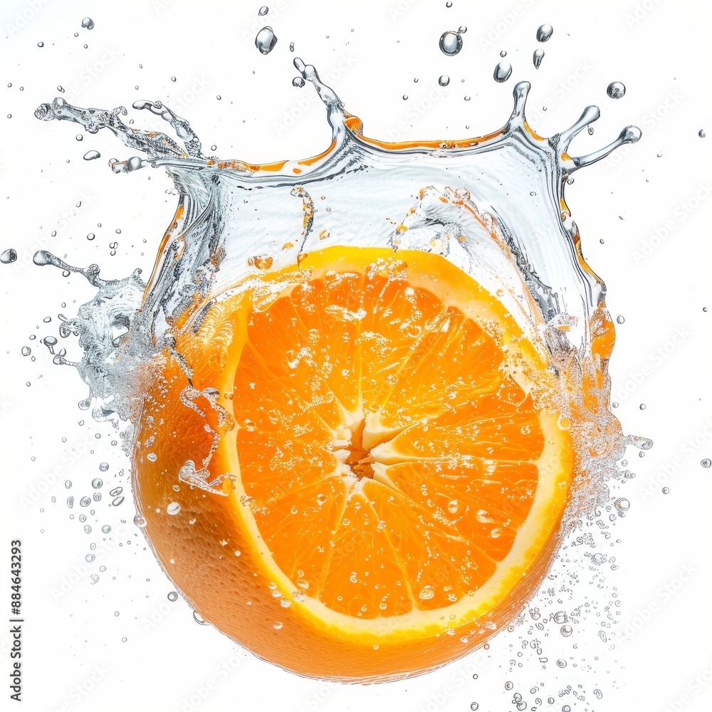 Mystic photo of Fresh Juicing Orange, isolated on white background Mystic photo of Fresh Juicing Orange, isolated on white background
