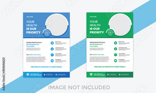 Creative and modern medical flyer design