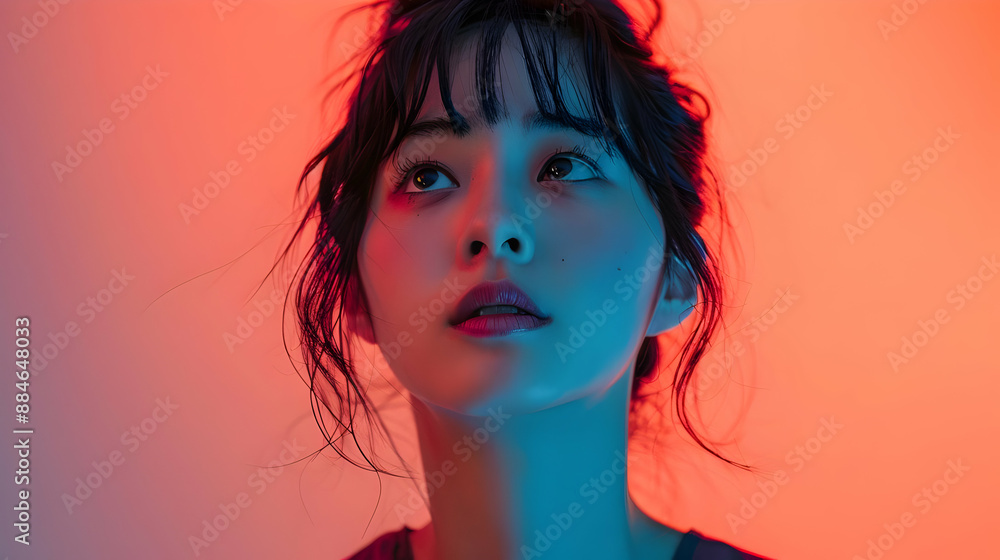 Woman with Neon Lights Woman with Neon Lights