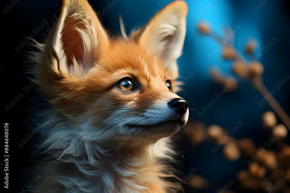 Cute Fox Pup Portrait Cute Fox Pup Portrait