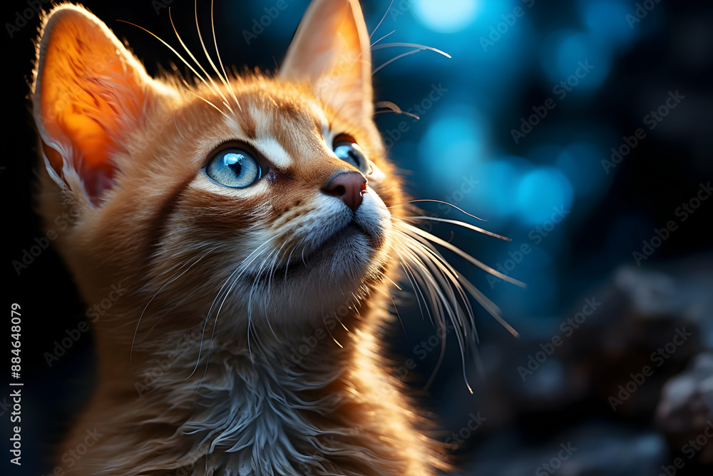 Cute Kitten with Blue Eyes Cute Kitten with Blue Eyes
