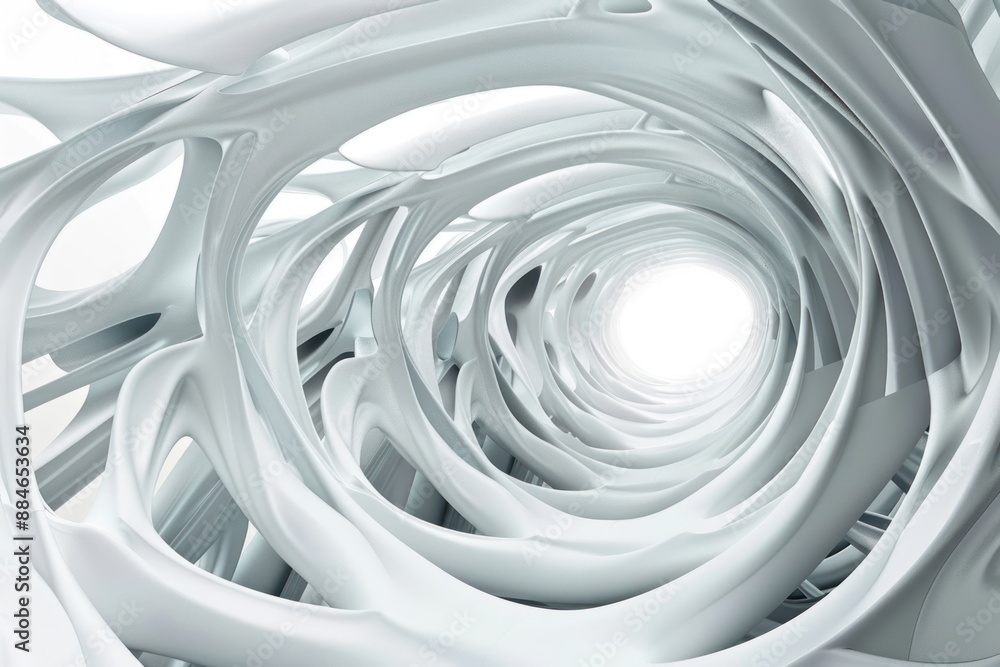 Fototapeta premium 3d background abstract, technology, white color
