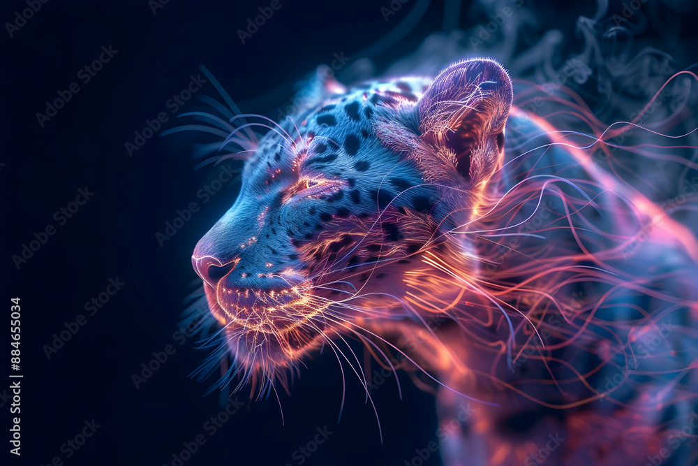 Glowing Leopard Portrait Glowing Leopard Portrait