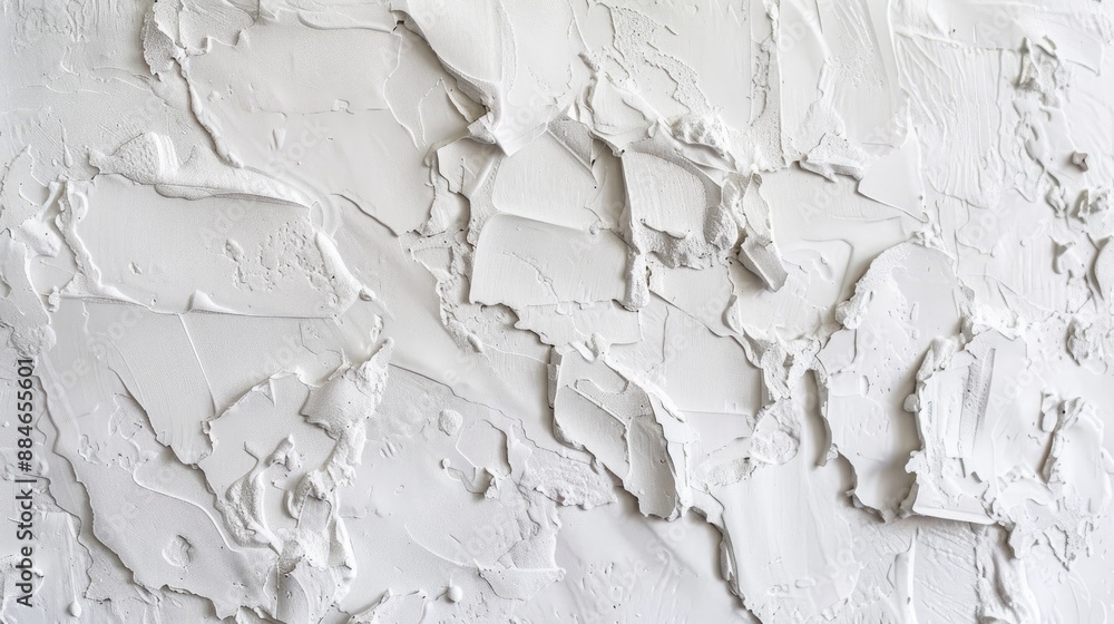 Obraz premium White textured stucco wall