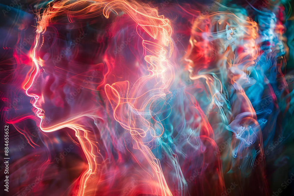 Abstract Light Painting Portrait Abstract Light Painting Portrait