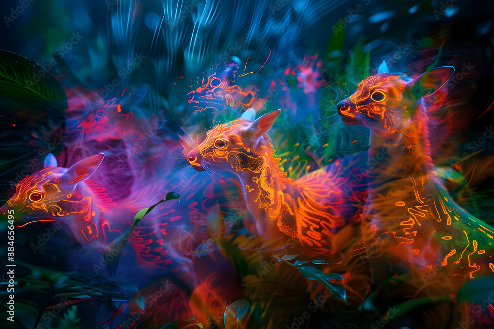Neon Jungle Deer Neon Jungle Deer