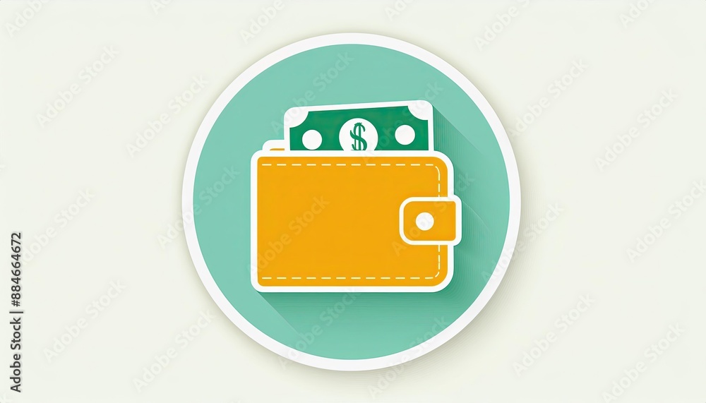 wallet with dollar icon. money, savings concept wallet with dollar icon. money, savings concept