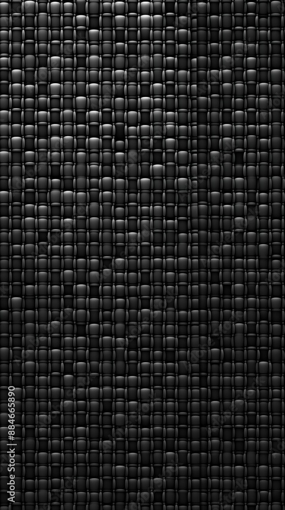 White Square Cubes on Black Background, Abstract Image, Texture, Pattern Background, Wallpaper, Smartphone Cover and Screen, Cell Phone, Computer, Laptop, 9:16 and 16:9 Format