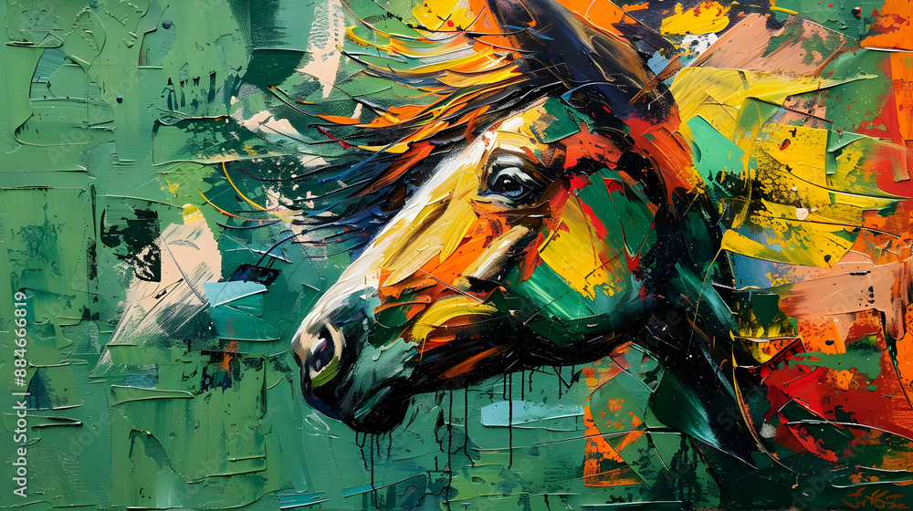 custom made wallpaper toronto digitalAbstract Horse Painting