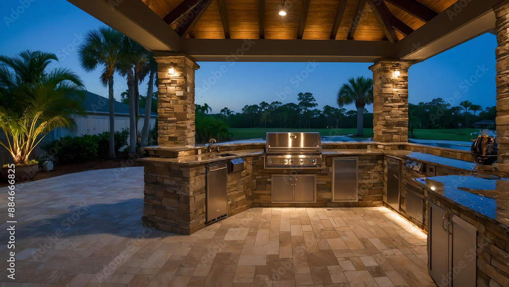 Florida Style Outdoor Kitchen