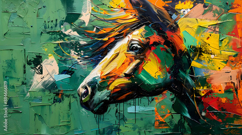 Wallpaper Mural Abstract Horse Painting Torontodigital.ca