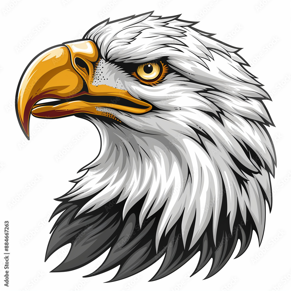 Fototapeta premium American bald eagle illustration 