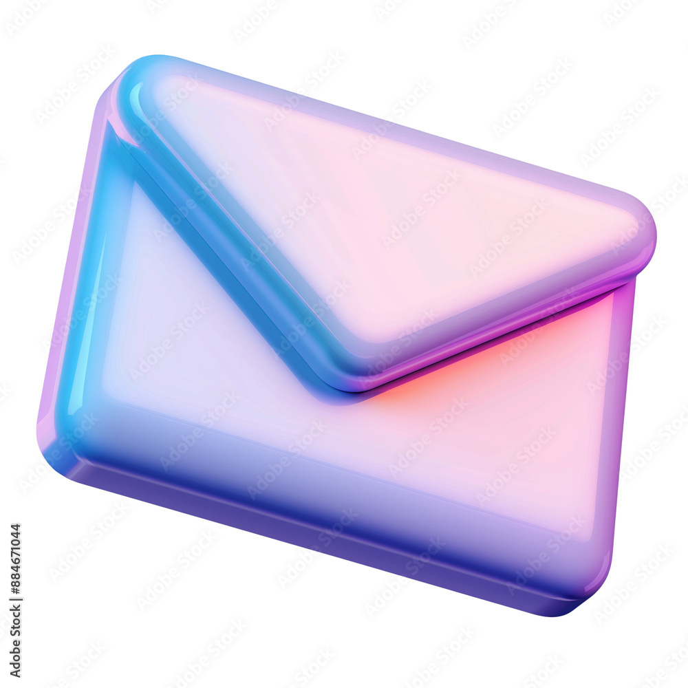 Cartoon Style 3D Mail Icon Cartoon Style 3D Mail Icon