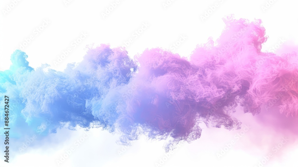 Pink party fog. Isolated blue, cyan, purple, light green smoke or thinking clouds. White background 3D effects fog cloud graphics fantasy party smoke art Pink party fog. Isolated blue, cyan, purple, light green smoke or thinking clouds. White background 3D effects fog cloud graphics fantasy party smoke art