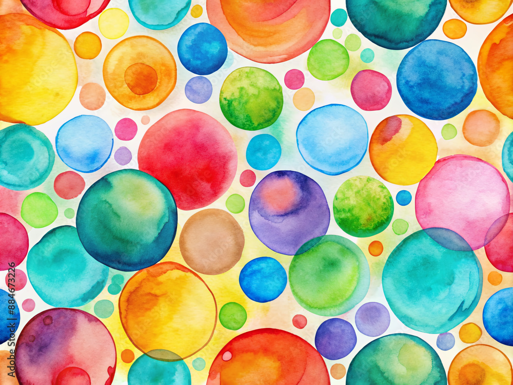Vibrant hand-drawn watercolor circles in yellow, blue, red, pink, orange, and green hues splatter across a transparent background in artistic, abstract, playful design elements. Vibrant hand-drawn watercolor circles in yellow, blue, red, pink, orange, and green hues splatter across a transparent background in artistic, abstract, playful design elements.