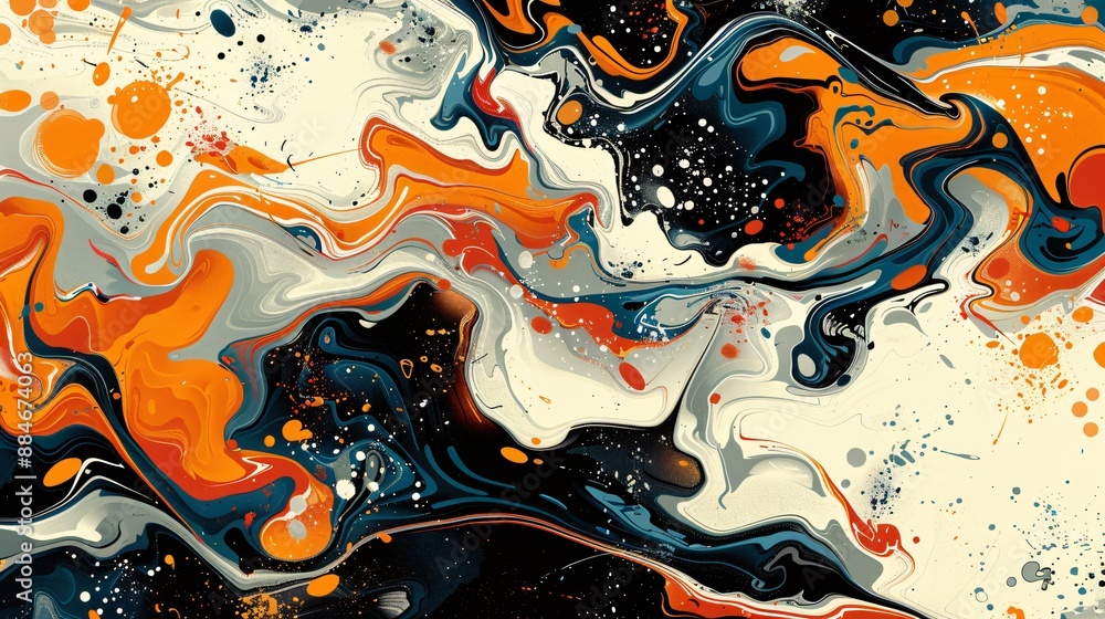 Abstract Swirling Paint Design Abstract Swirling Paint Design