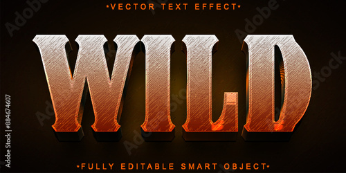  Brown Wild Vector Fully Editable Smart Object Text Effect