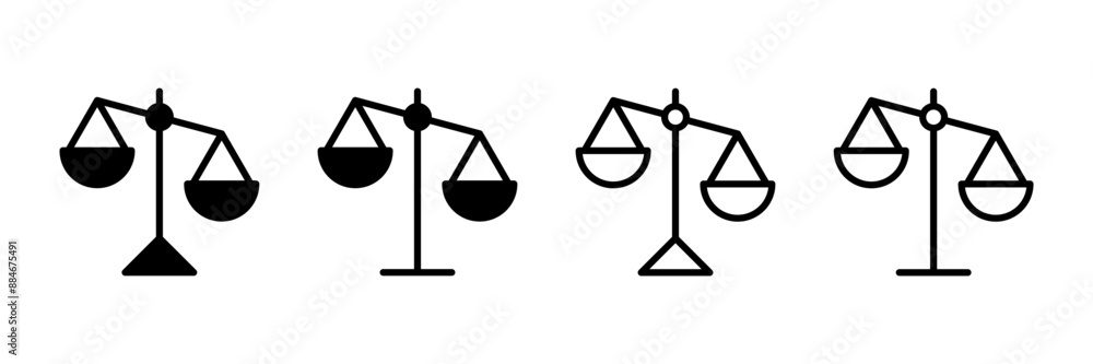 Scales icon vector isolated on white background . Law scale icon. Justice sign Scales icon vector isolated on white background . Law scale icon. Justice sign