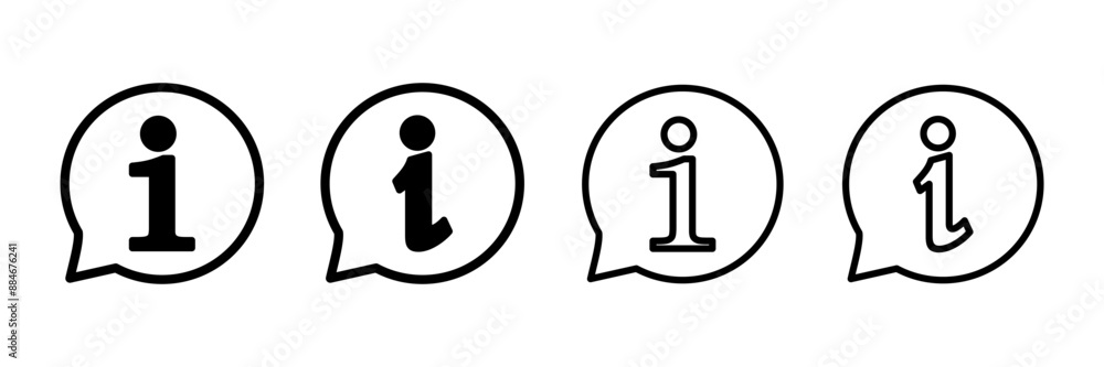 Information icon vector isolated on white background. Info sign. About us Information icon vector isolated on white background. Info sign. About us