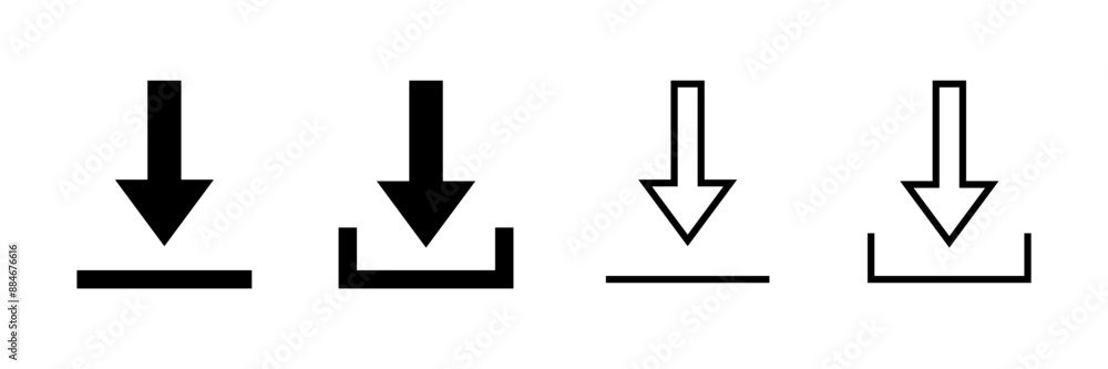Download icon vector isolated on white background. Downloading vector icon Download icon vector isolated on white background. Downloading vector icon