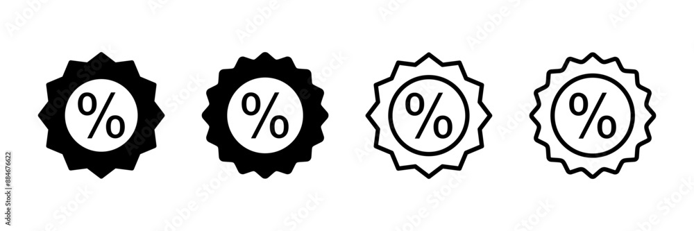 Obraz premium Discount icon vector isolated on white background. Discount tag icon.