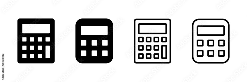 Calculator icon vector isolated on white background. Calculator vector icon. Accounting icon Calculator icon vector isolated on white background. Calculator vector icon. Accounting icon