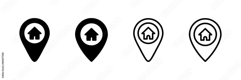 Address symbol icon vector isolated on white background . address icon vector. home location icon Address symbol icon vector isolated on white background . address icon vector. home location icon