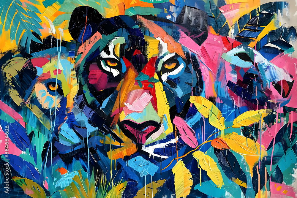 Abstract Jungle Cat Abstract Jungle Cat