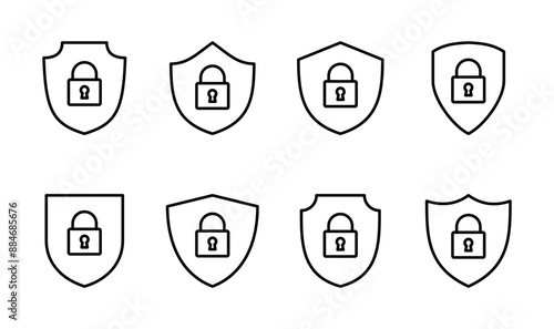 Security icon set. protection icon. privacy. vpn