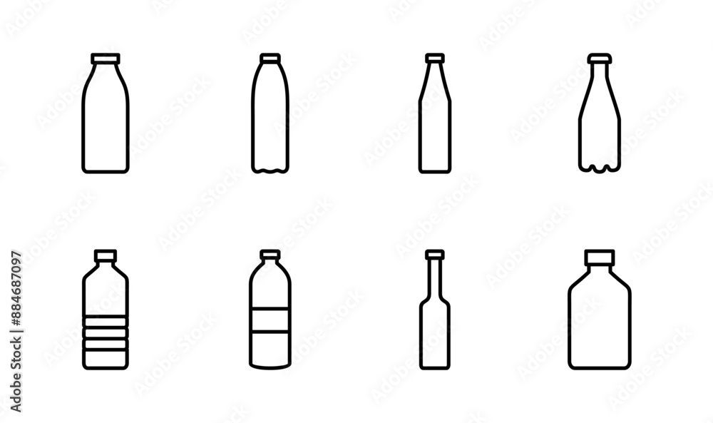 Bottle icon set. bottle vector icon Bottle icon set. bottle vector icon