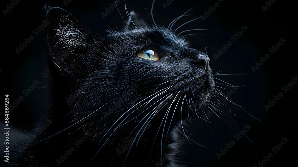 Black Cat Close-Up Black Cat Close-Up