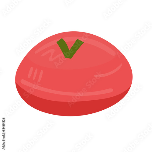 Gambar kue ku vector illustration, kue thok cake icon, kue kura kura clip art image. jajanan tradisional kue basah, indonesian traditional sweet cake dessert, local snack food indonesia