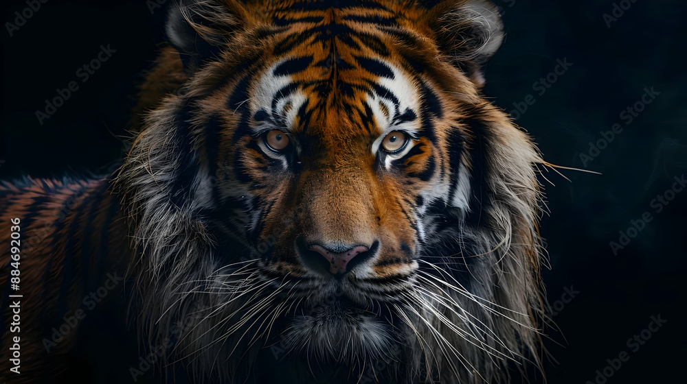 Tiger Close-Up: Majestic and Intense Tiger Close-Up: Majestic and Intense
