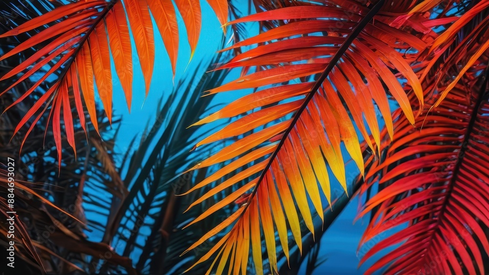 Tropical Palm Leaf Abstract. Tropical Palm Leaf Abstract.